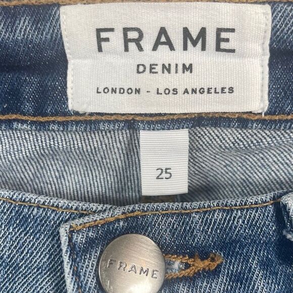 Frame Denim Anstee Studded Straight Leg Jeans Sz 25 - Picture 7 of 14